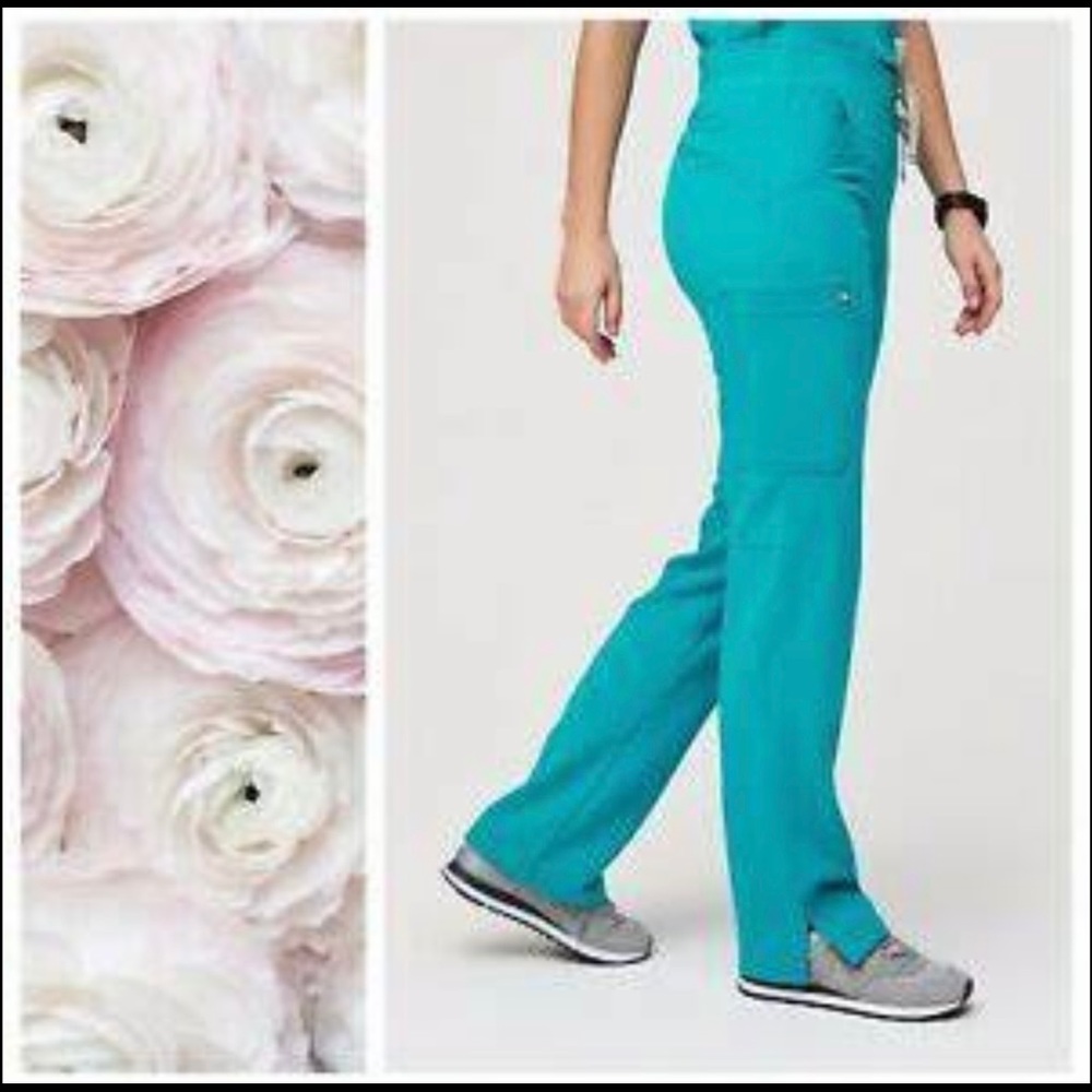 Figs teal Kade scrub pants